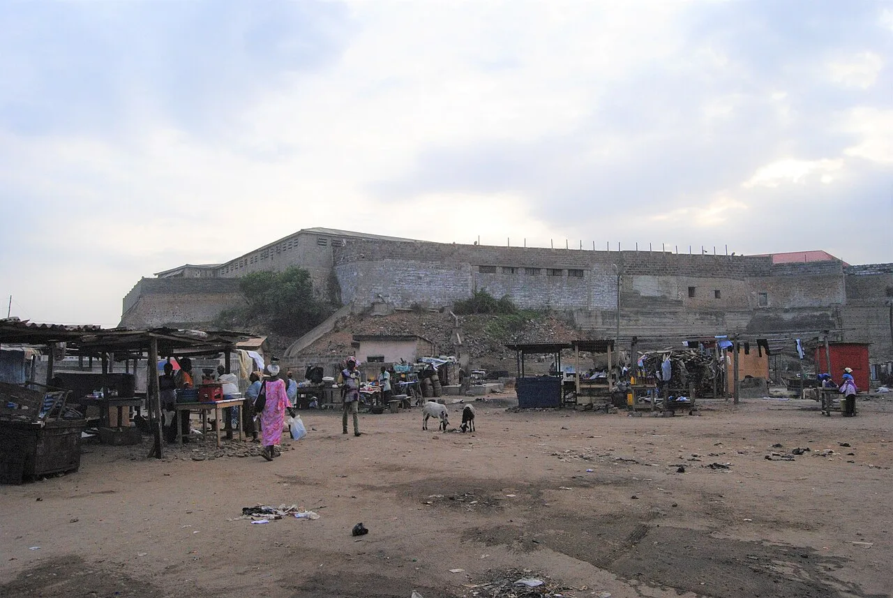 James Fort in Accra as seen from the beach in Jamestown, taken 2010.